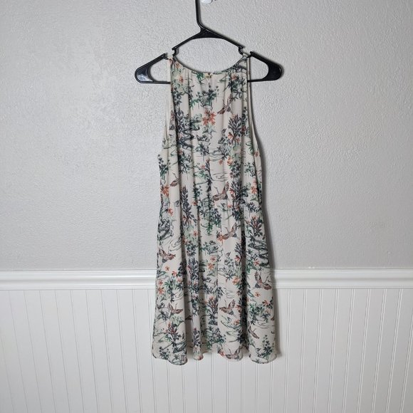 H&M Sleeveless Bird Open Back Dress Sz 10 - Picture 7 of 11